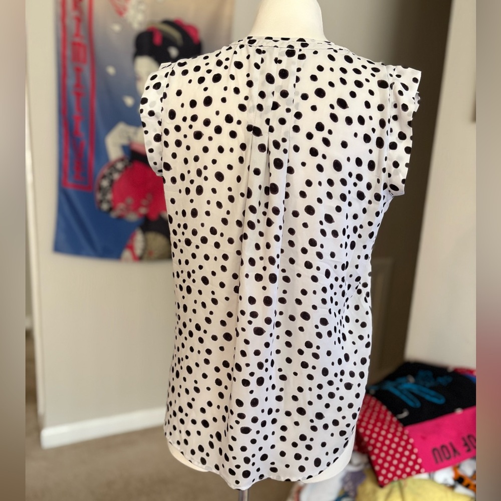 LOFT Dalmatian Print Top - Picture 2 of 3